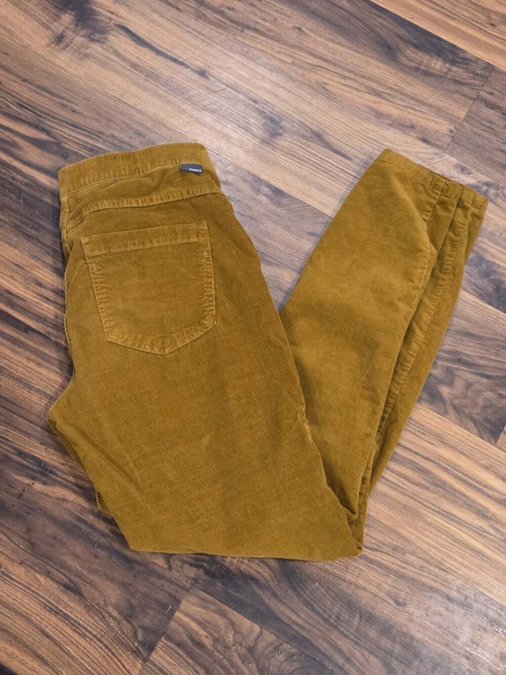 Toad & Co Womens Cruiser Cord Skinny Pants Gold Brown Organic Cotton Sz 2